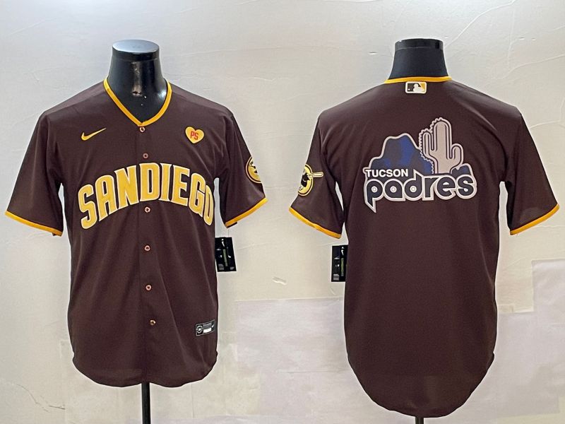 Men San Diego Padres Blank Brown Game 2024 Nike MLB Jersey style 01087->san diego padres->MLB Jersey